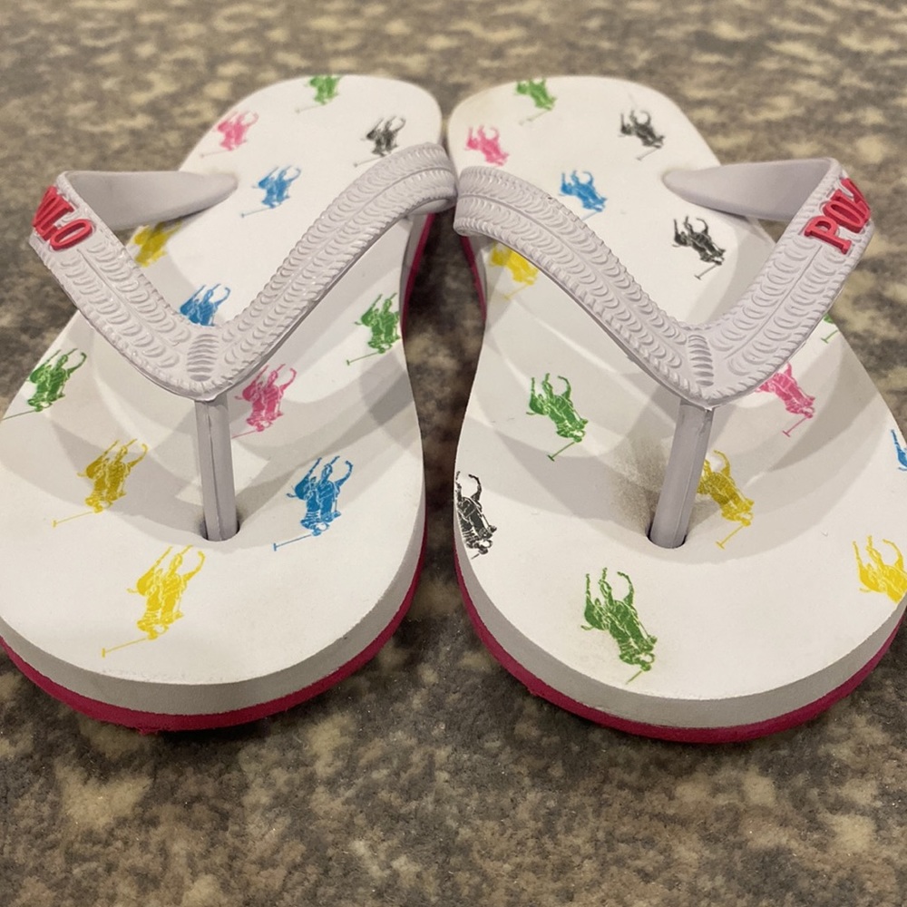 POLO KIDS FLIP FLOPS SIZE 11 LITTLE GIRLS - Picture 8 of 9